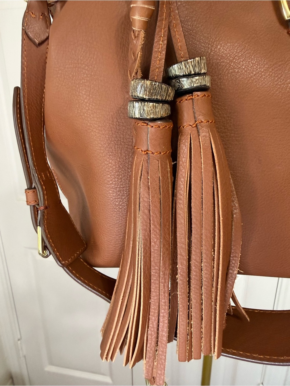 Ralph Lauren Collection Calfskin Leather Stirrup Tote - Picture 7 of 17